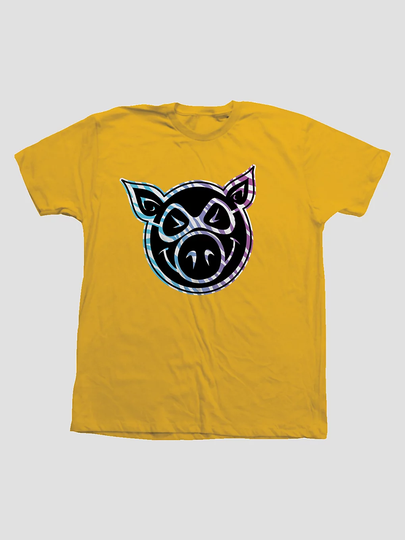 Pig Wheels Zebra T-Shirt keltainen